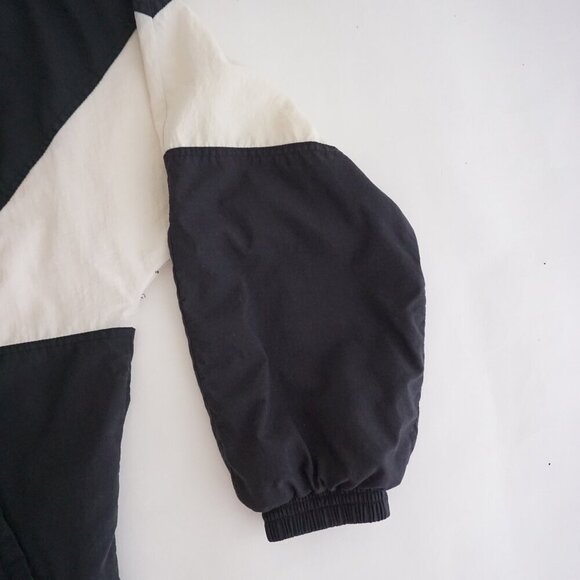 Vintage '80s What's Up Red Black Jackalopes Nylon Cotton Lined Sporty Jacket XL - Picture 10 of 11